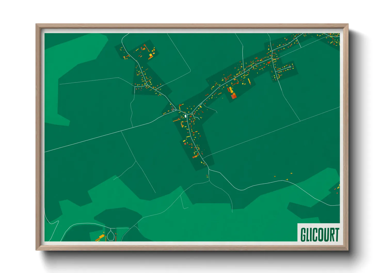 Une affiche de carte sur Glicourt