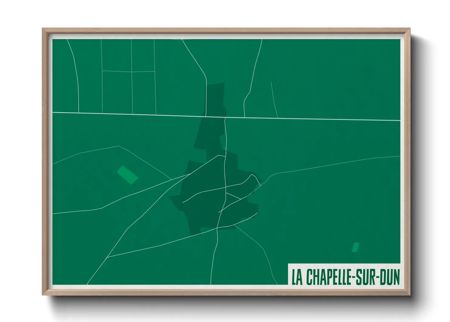 Une affiche de carte sur La Chapelle-sur-Dun