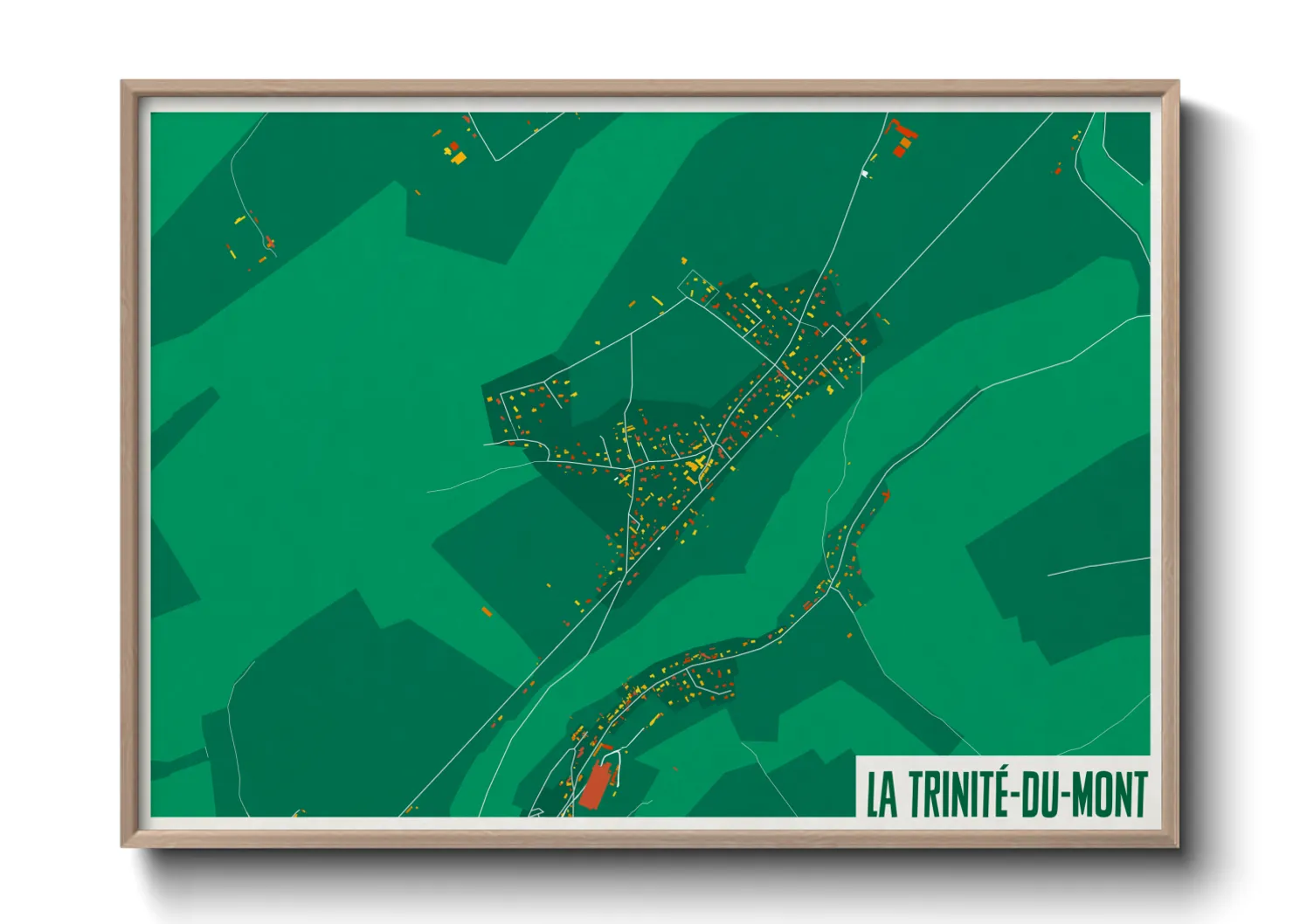 Une affiche de carte sur La Trinité-du-Mont