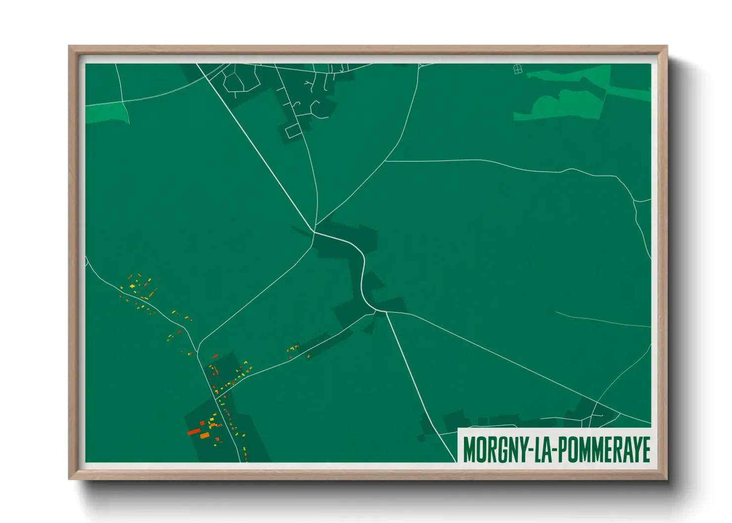 Une affiche de carte sur Morgny-la-Pommeraye