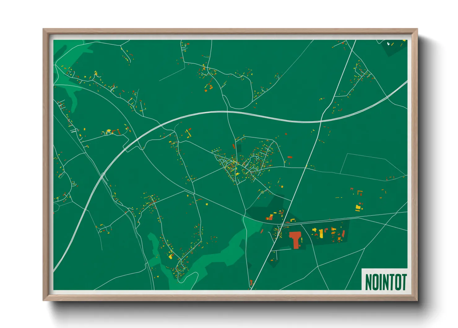 Une affiche de carte sur Nointot