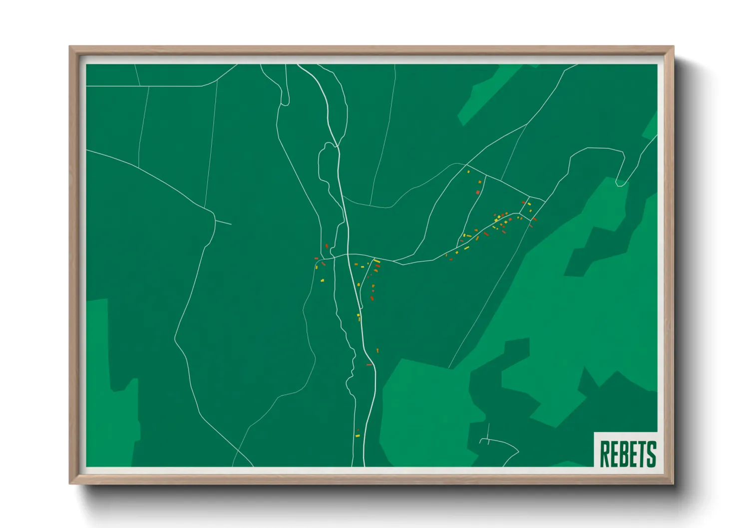 Une affiche de carte sur Rebets