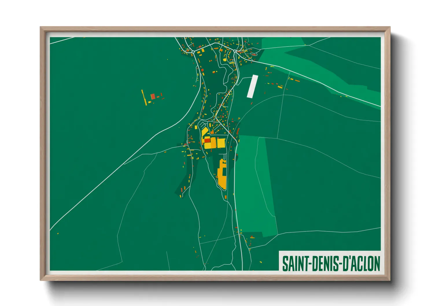 Une affiche de carte sur Saint-Denis-d'Aclon