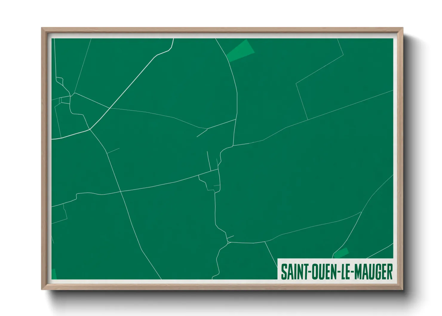 Une affiche de carte sur Saint-Ouen-le-Mauger