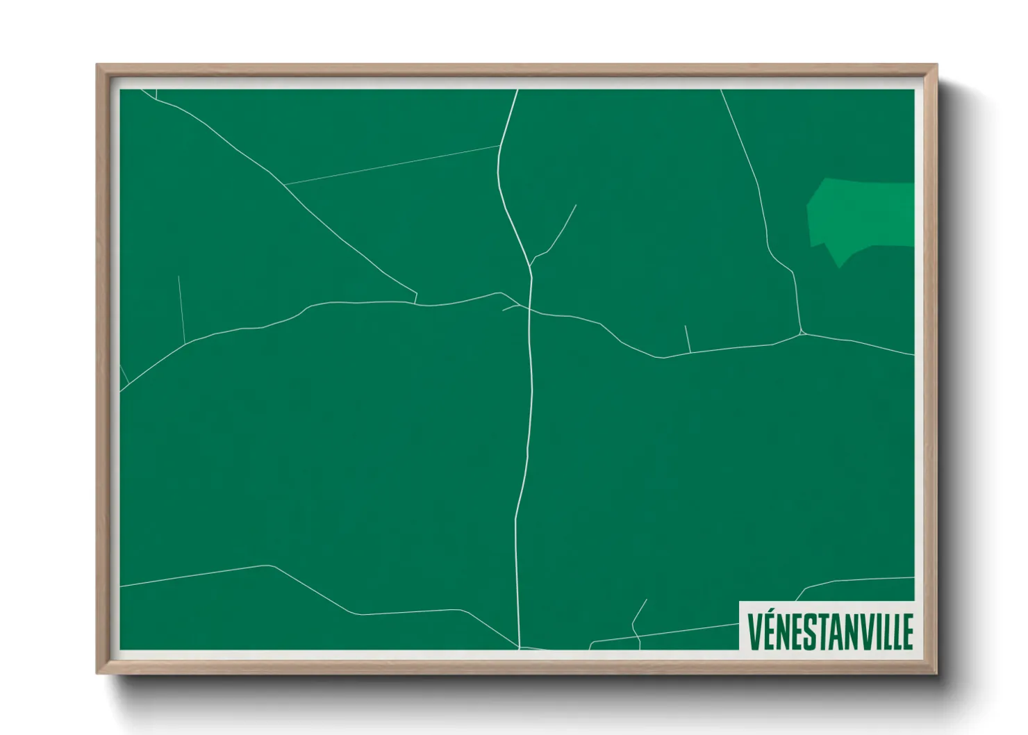 Une affiche de carte sur Vénestanville
