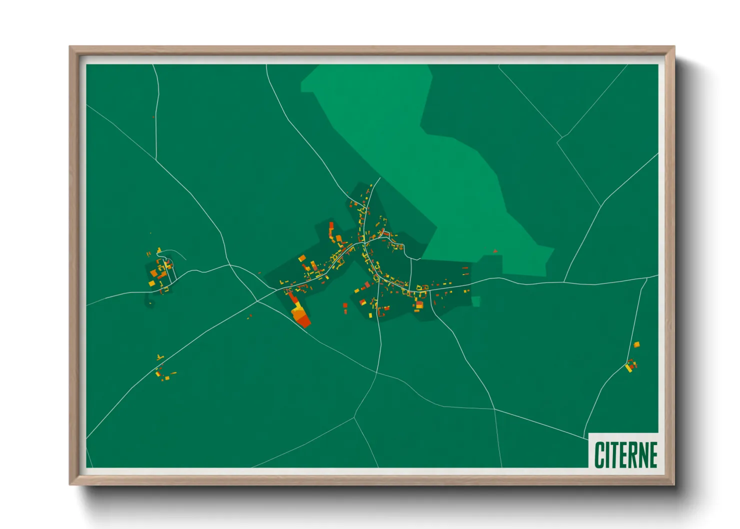 Une affiche de carte sur Citerne