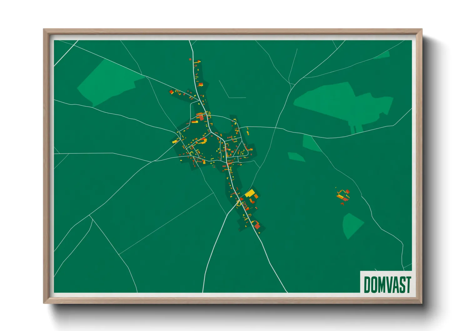 Une affiche de carte sur Domvast
