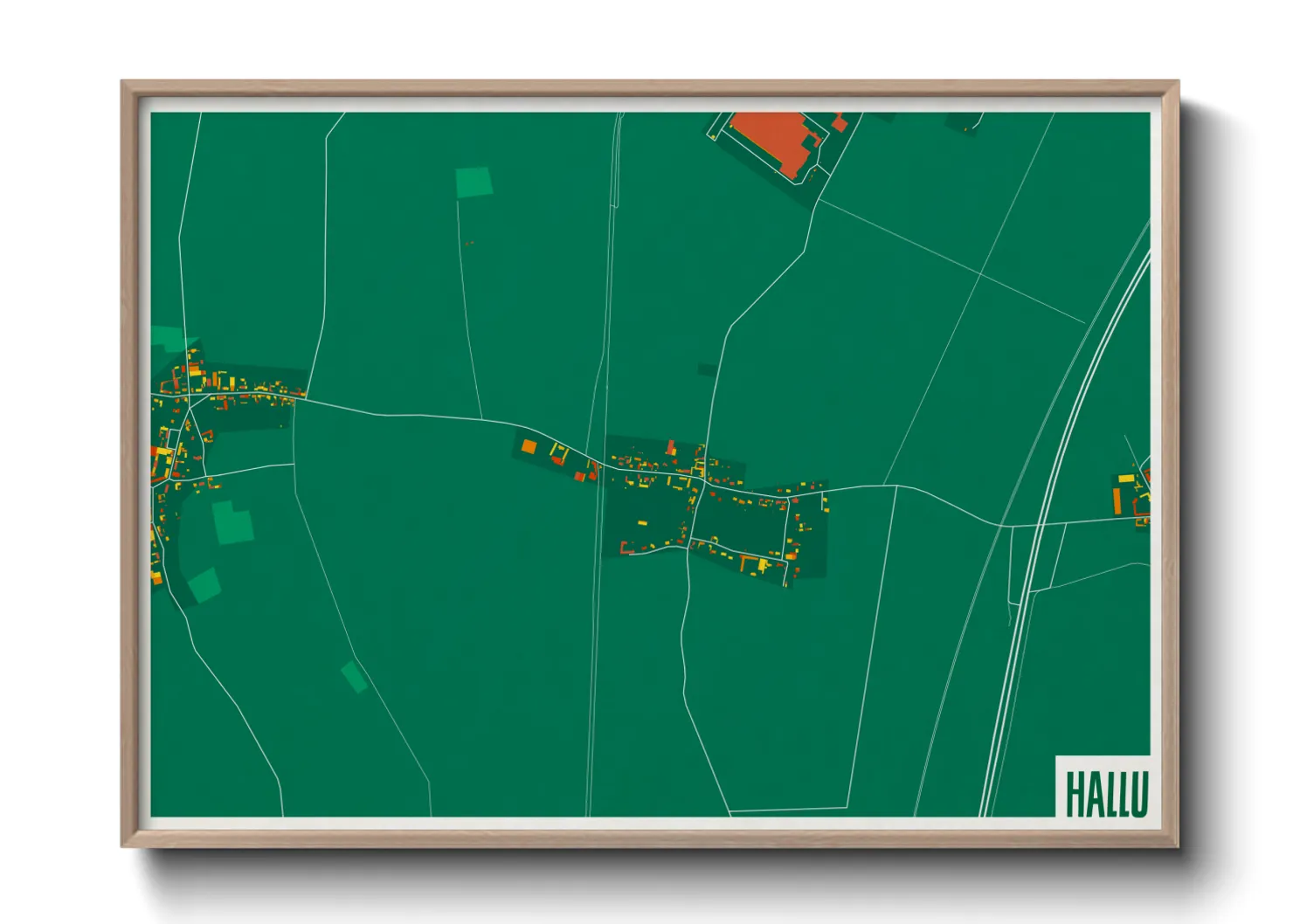 Une affiche de carte sur Hallu