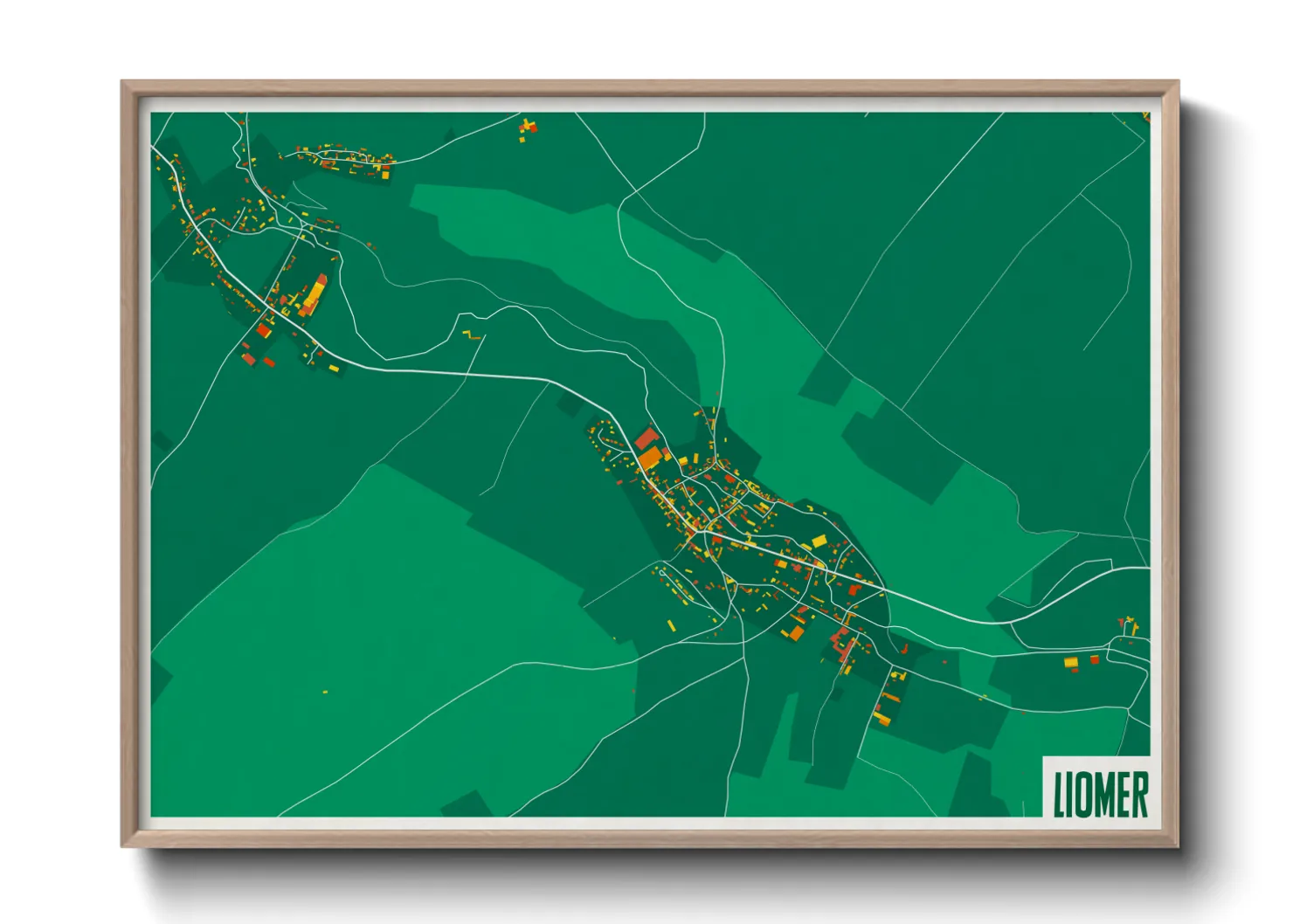 Une affiche de carte sur Liomer