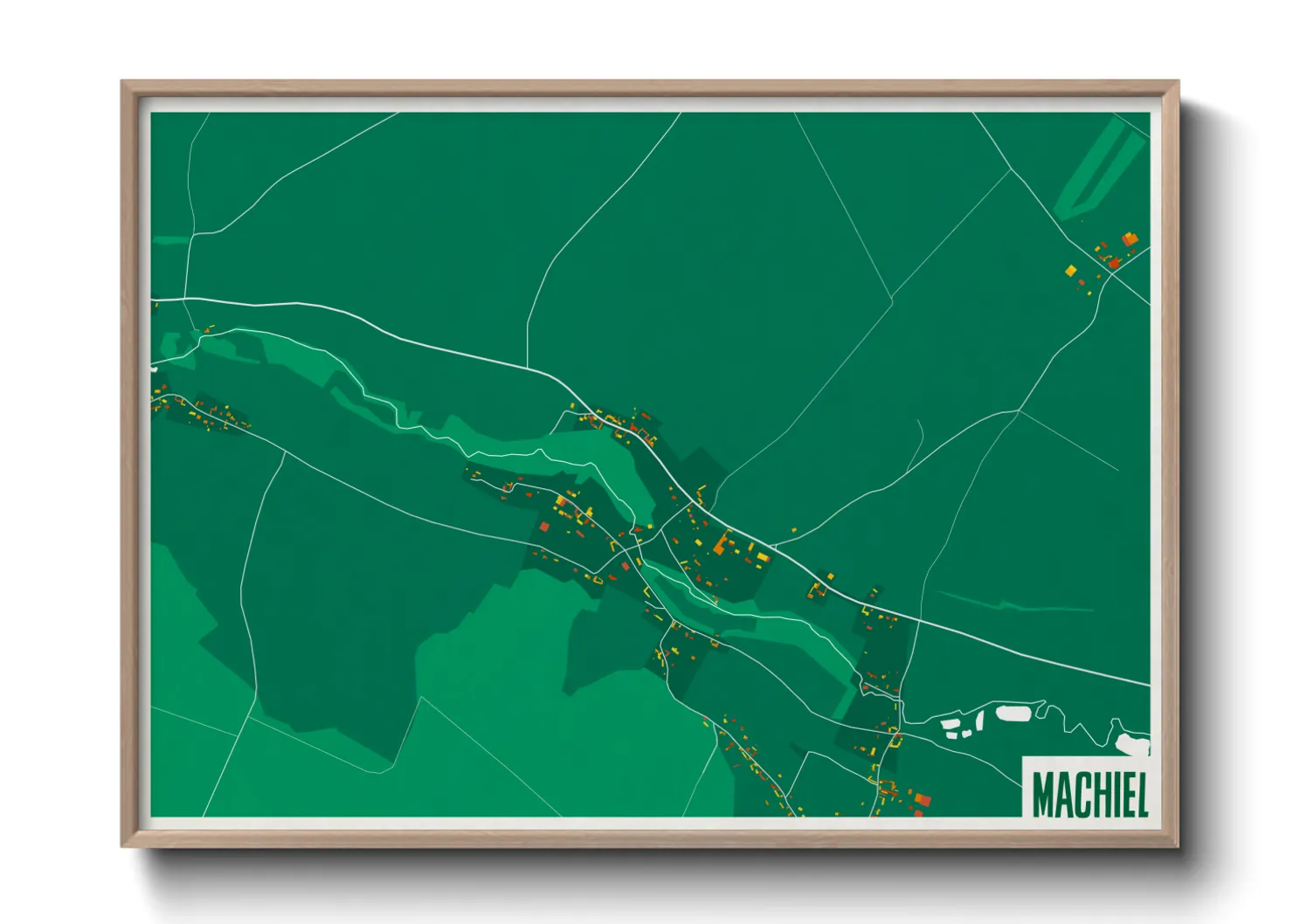 Une affiche de carte sur Machiel