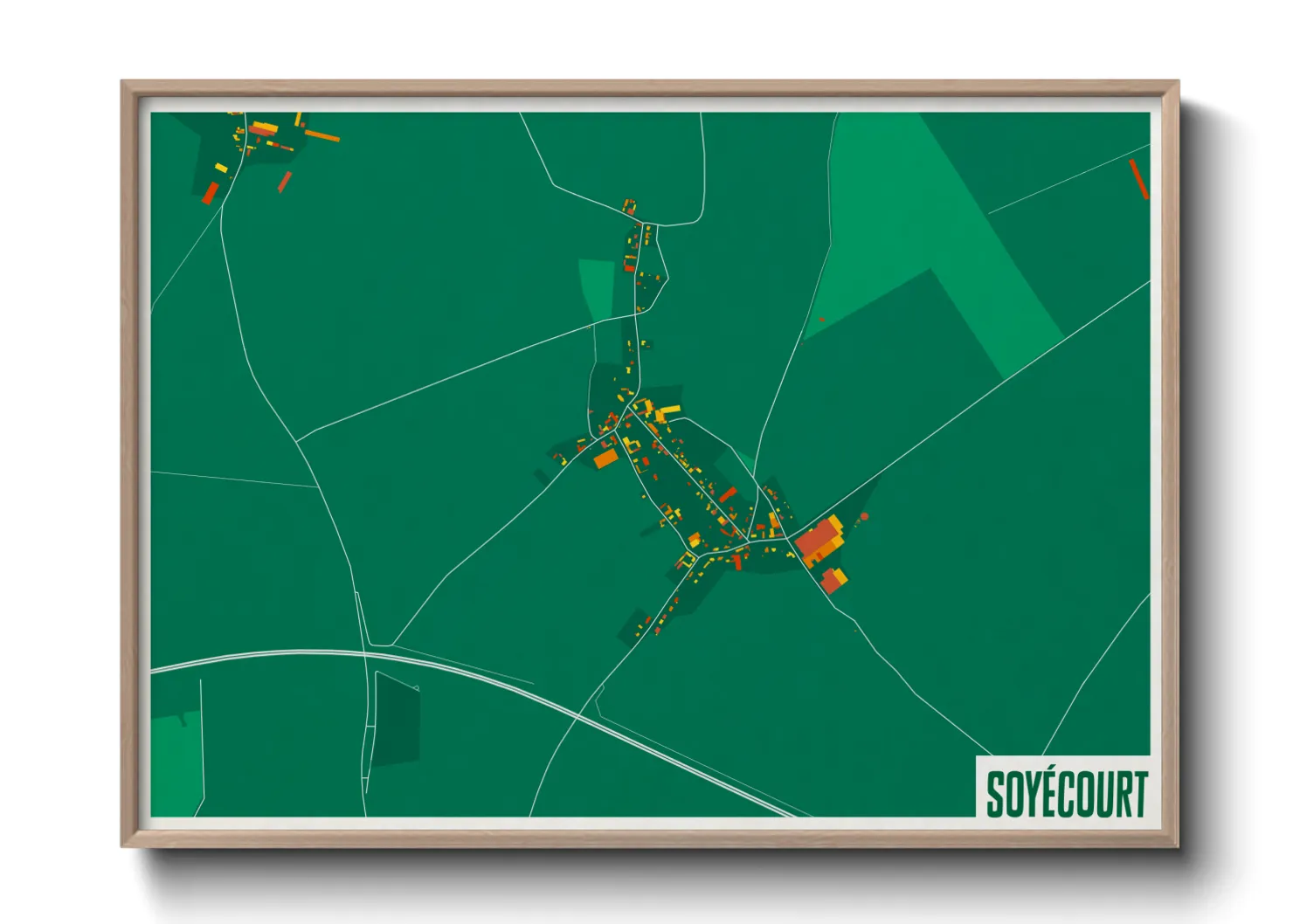 Une affiche de carte sur Soyécourt