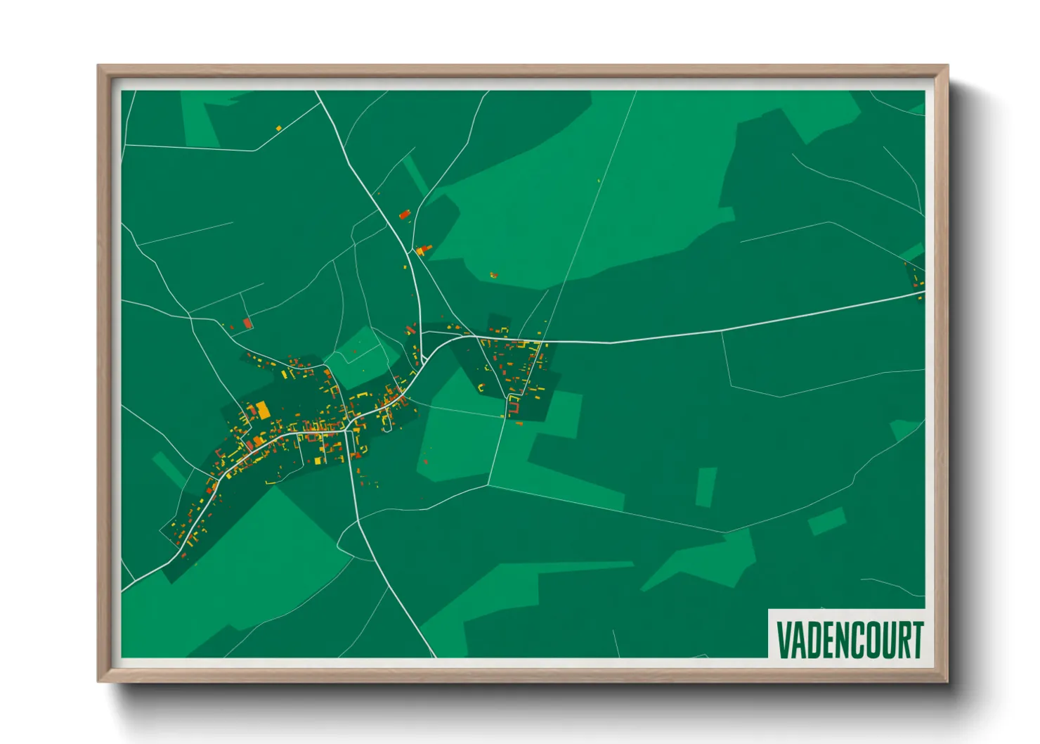 Une affiche de carte sur Vadencourt