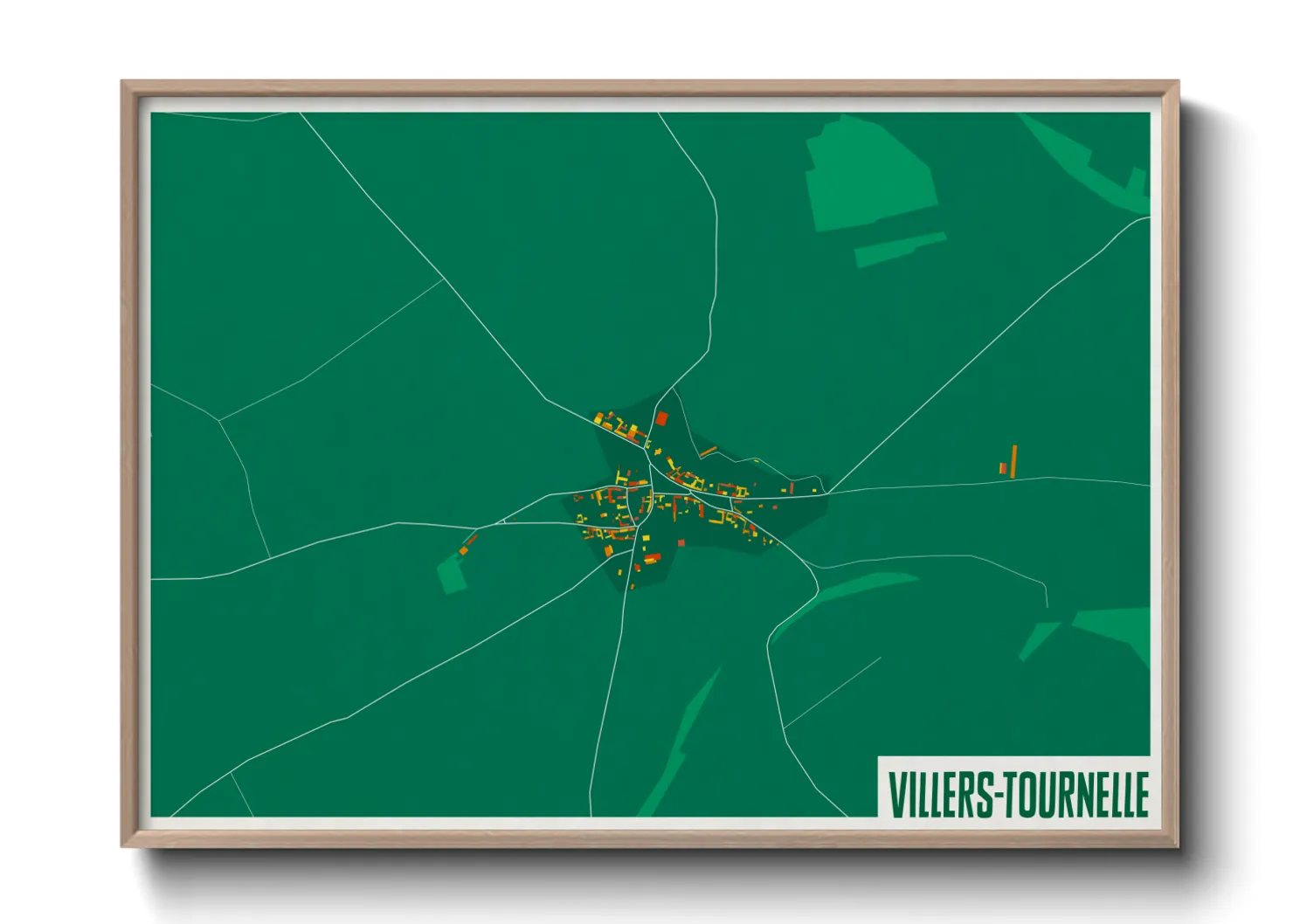 Une affiche de carte sur Villers-Tournelle