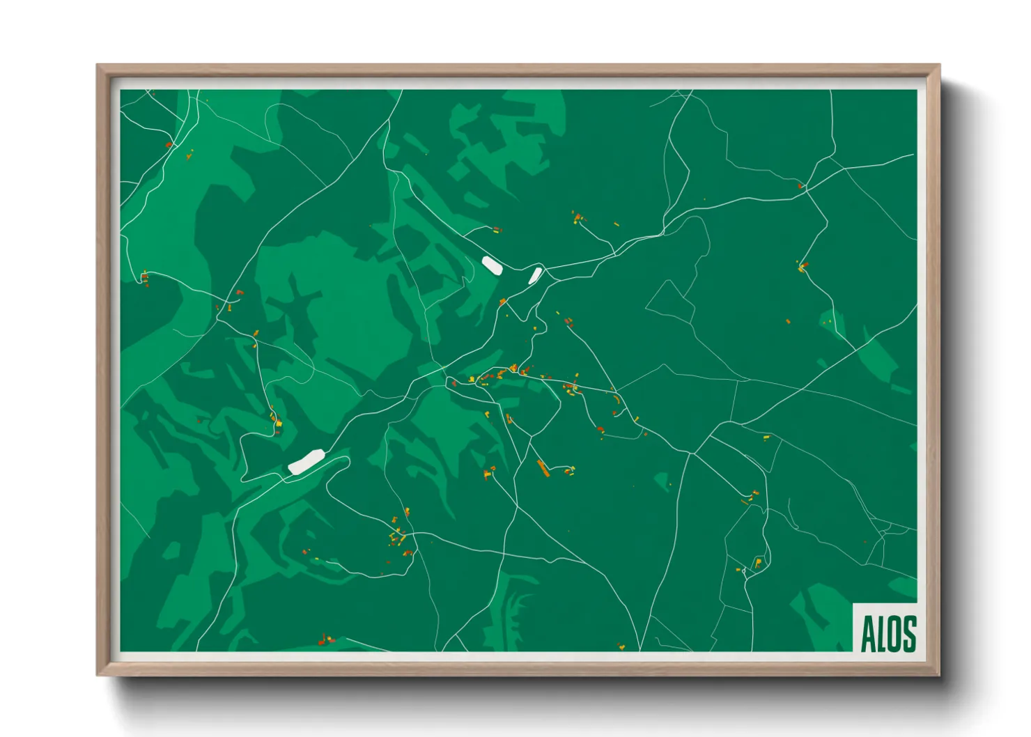 Une affiche de carte sur Alos