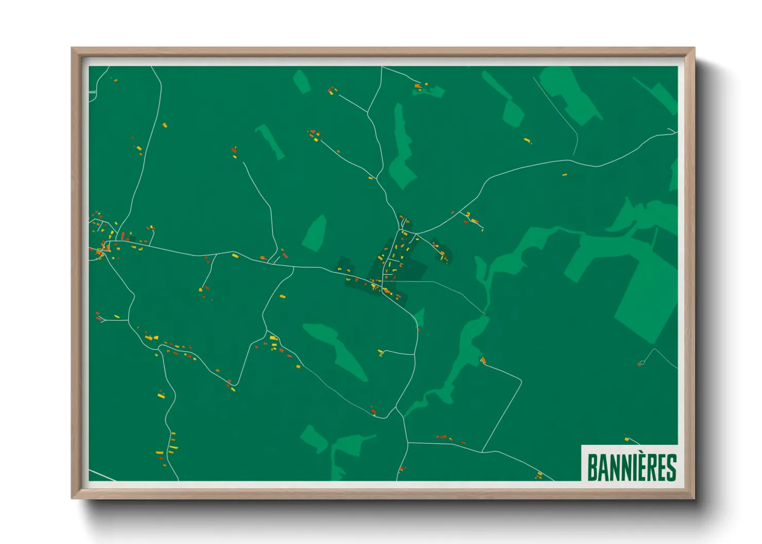 Une affiche de carte sur Bannières