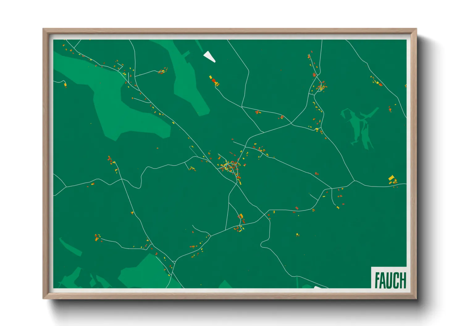 Une affiche de carte sur Fauch