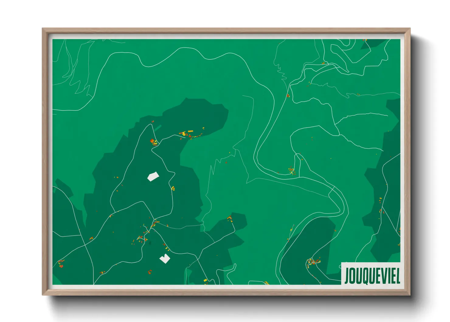 Une affiche de carte sur Jouqueviel