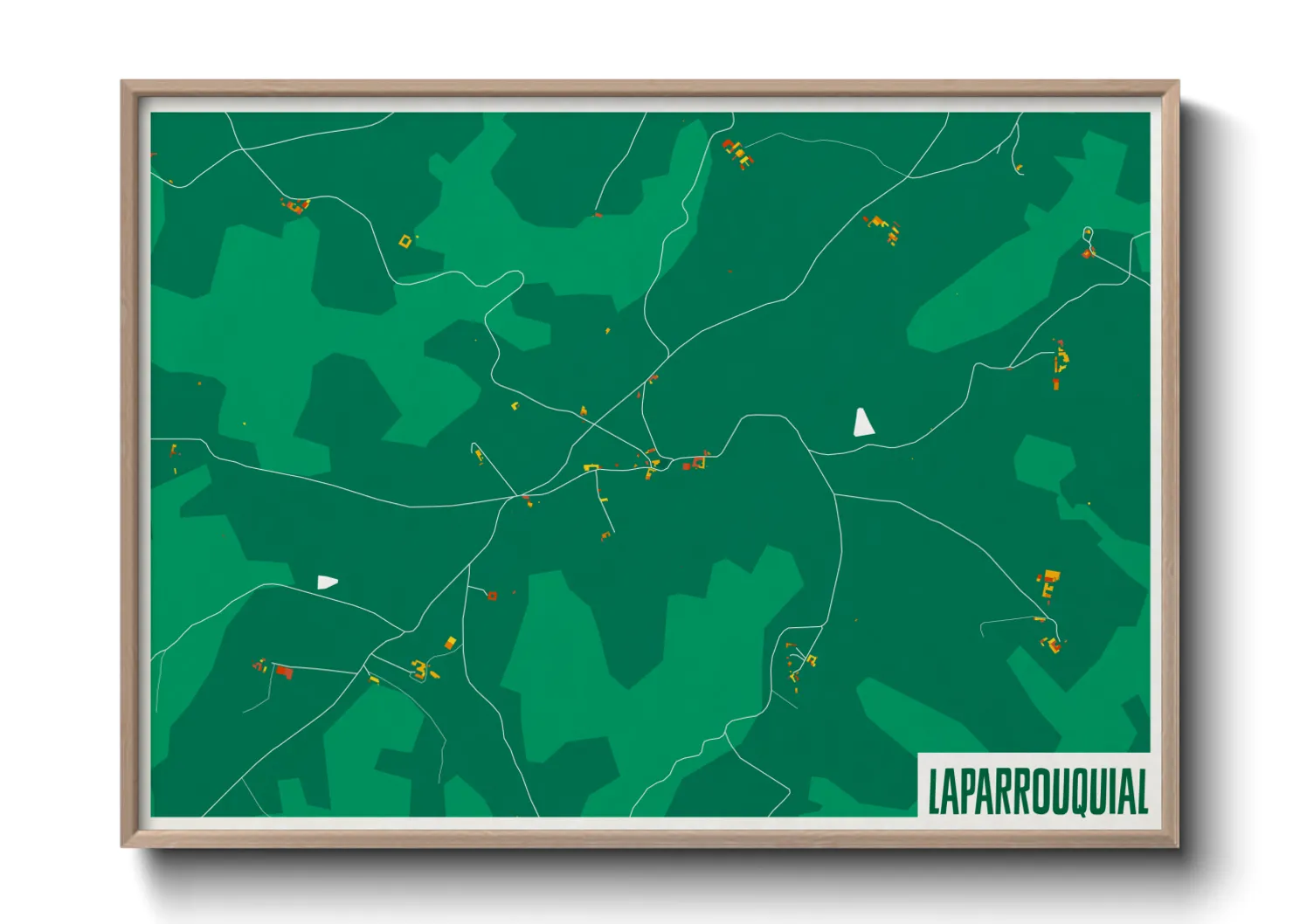 Une affiche de carte sur Laparrouquial