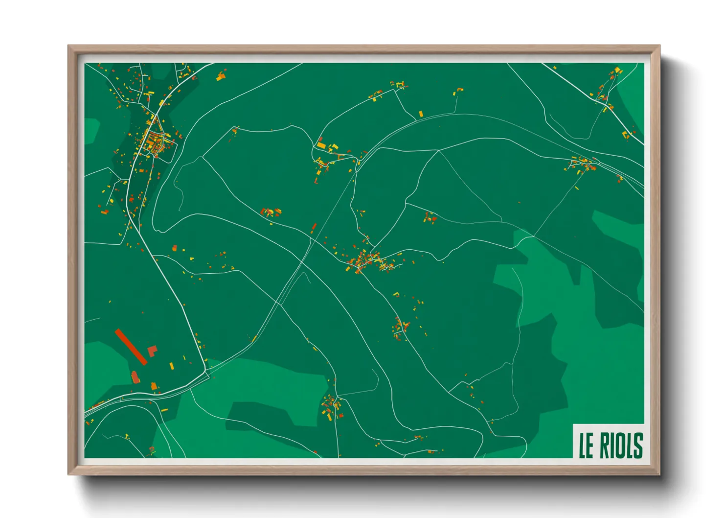 Une affiche de carte sur Le Riols