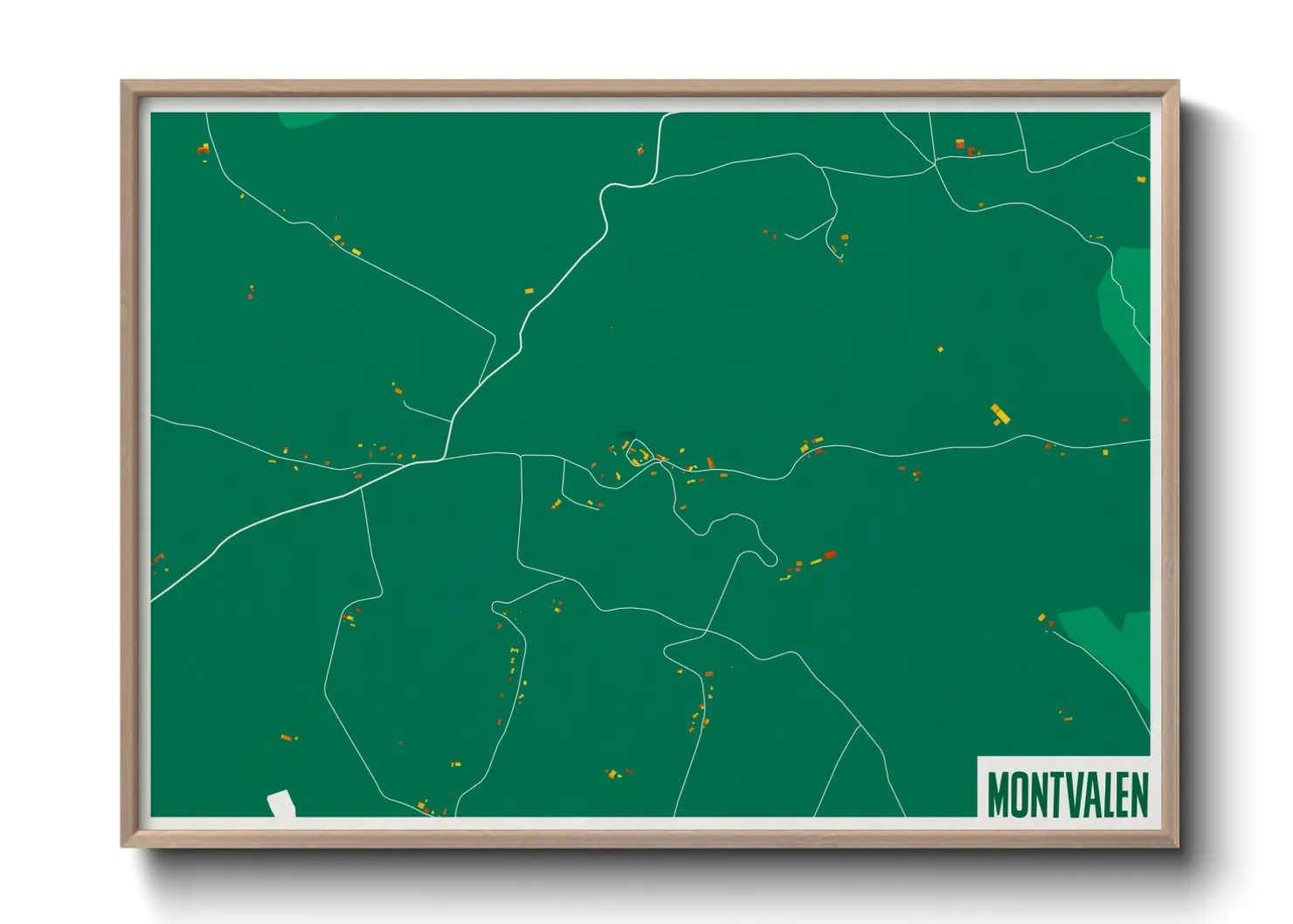 Une affiche de carte sur Montvalen