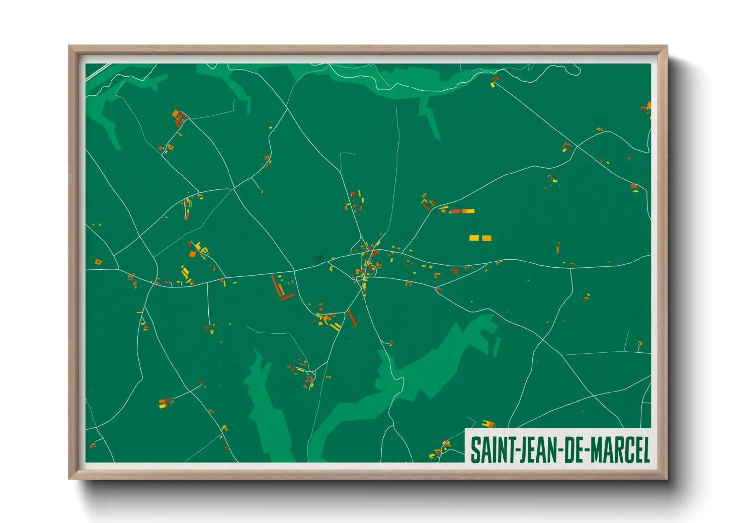 Une affiche de carte sur Saint-Jean-de-Marcel