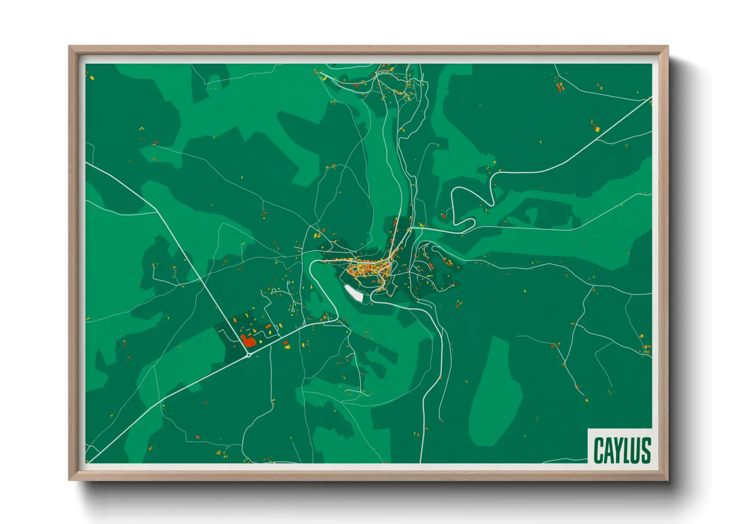 Une affiche de carte sur Caylus