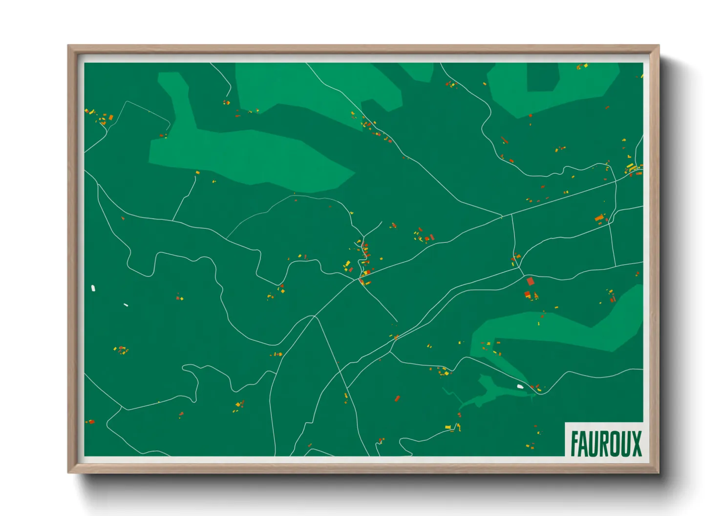 Une affiche de carte sur Fauroux