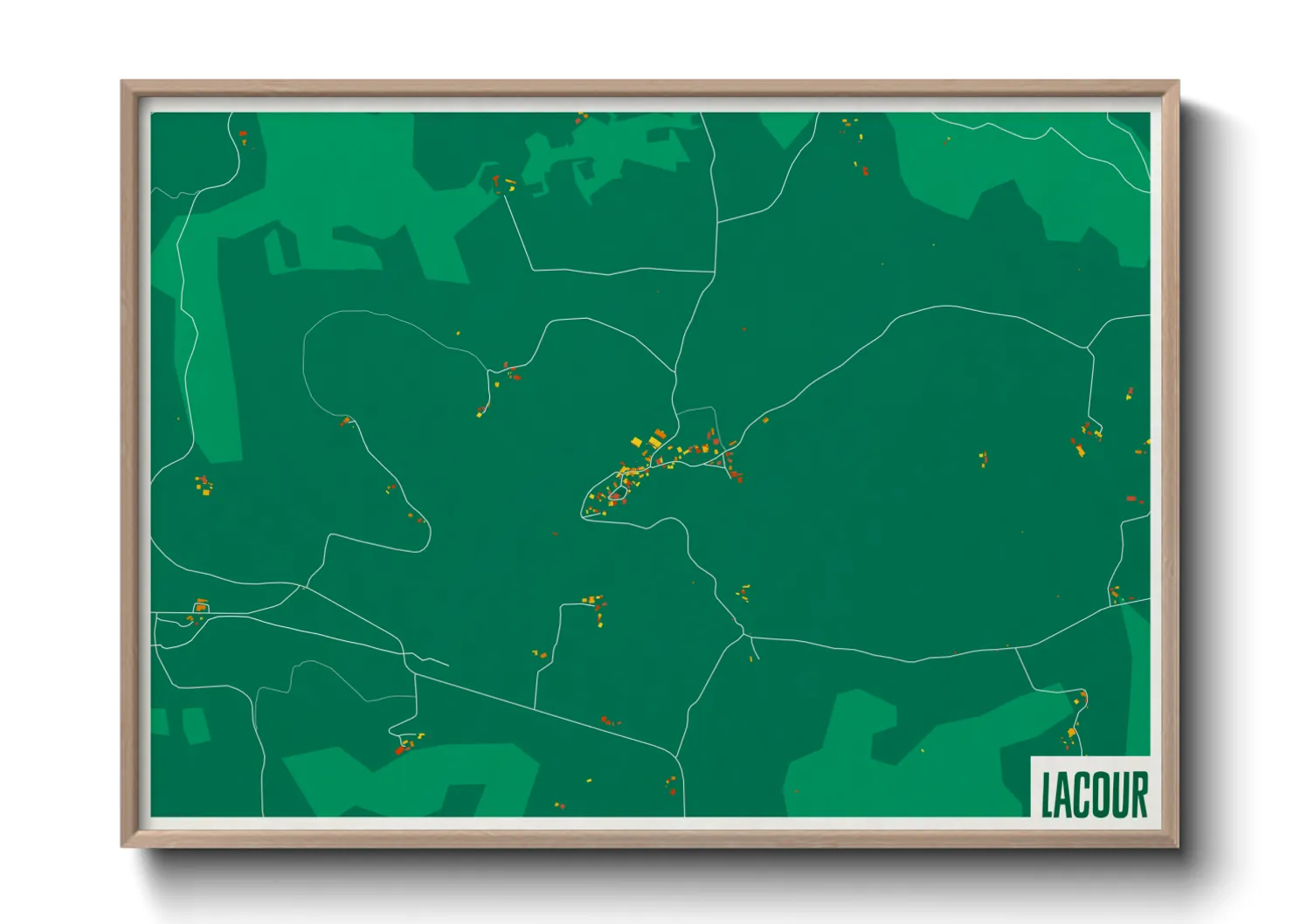 Une affiche de carte sur Lacour