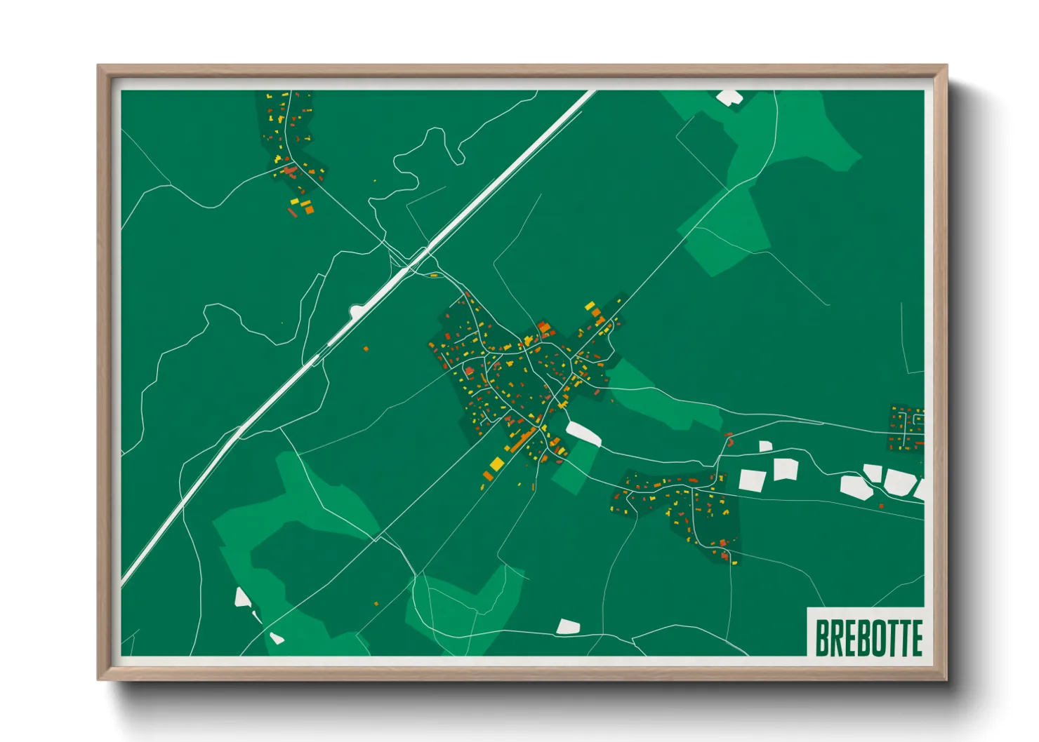 Une affiche de carte sur Brebotte
