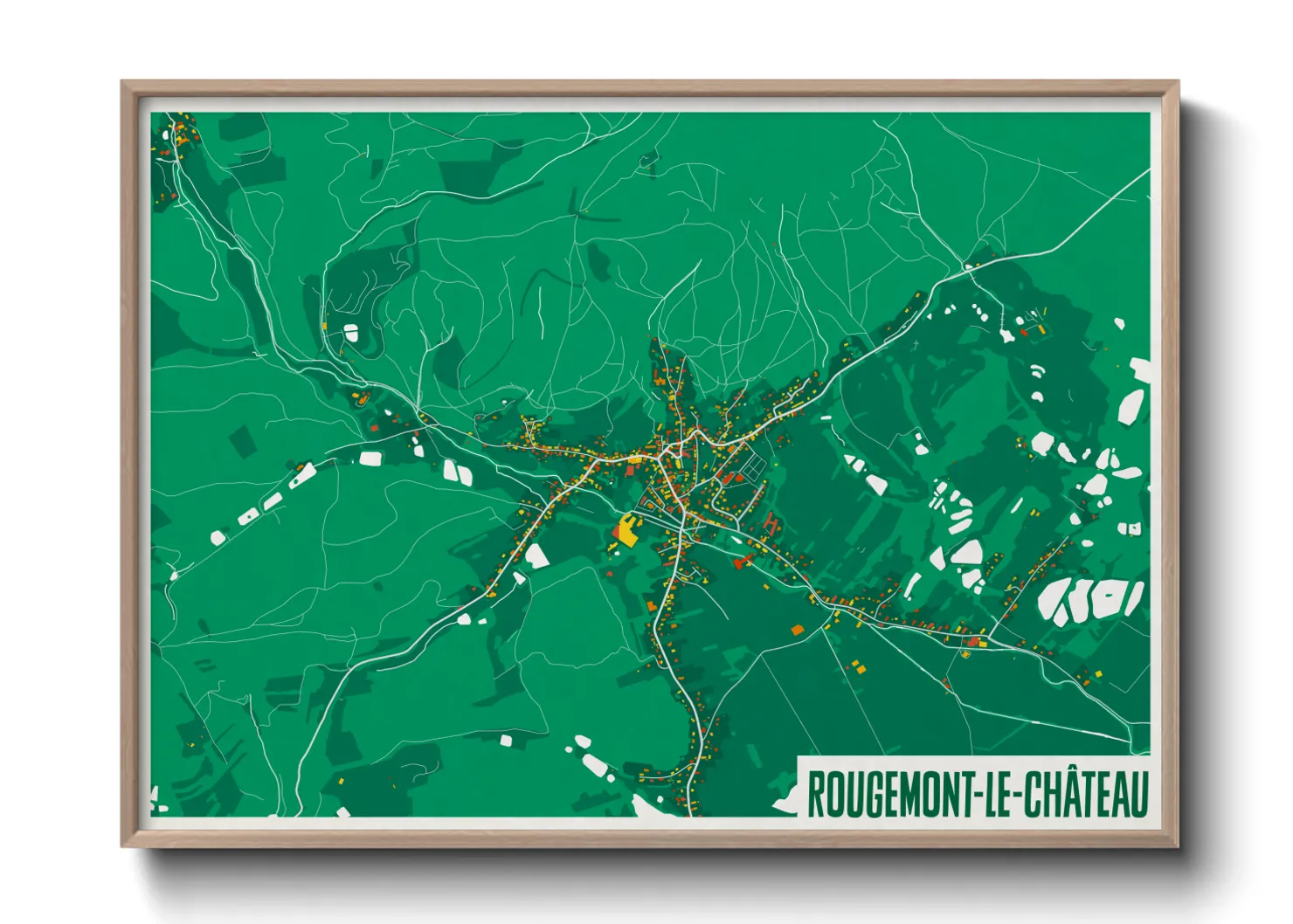 Une affiche de carte sur Rougemont-le-Château
