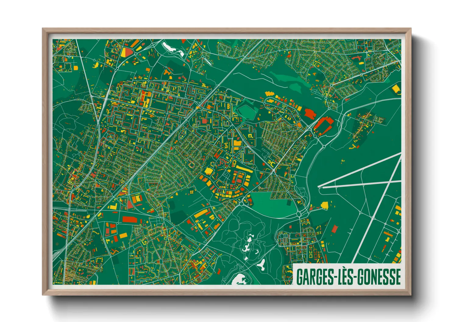 Une affiche de carte sur Garges-lès-Gonesse