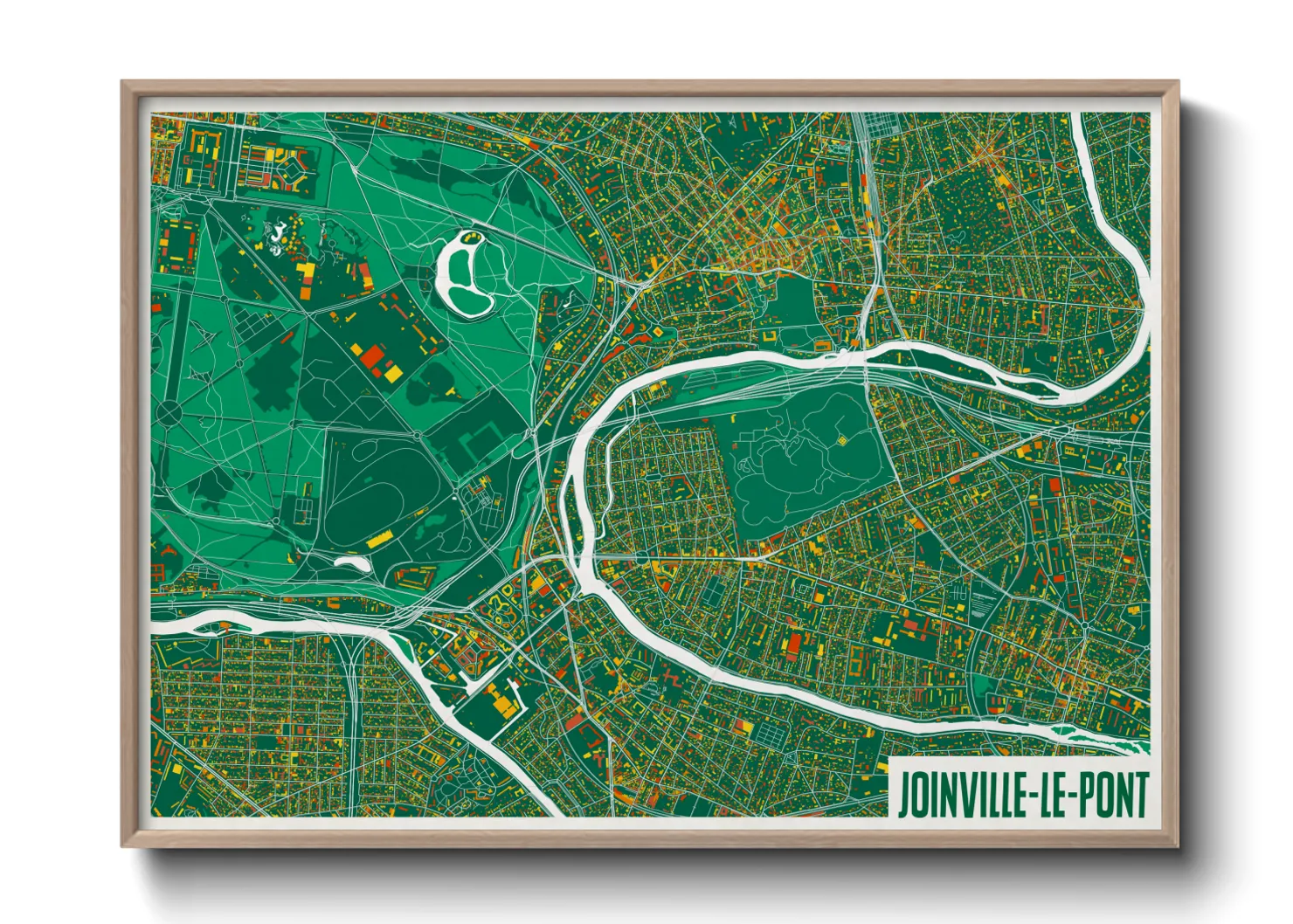 Une affiche de carte sur Joinville-le-Pont