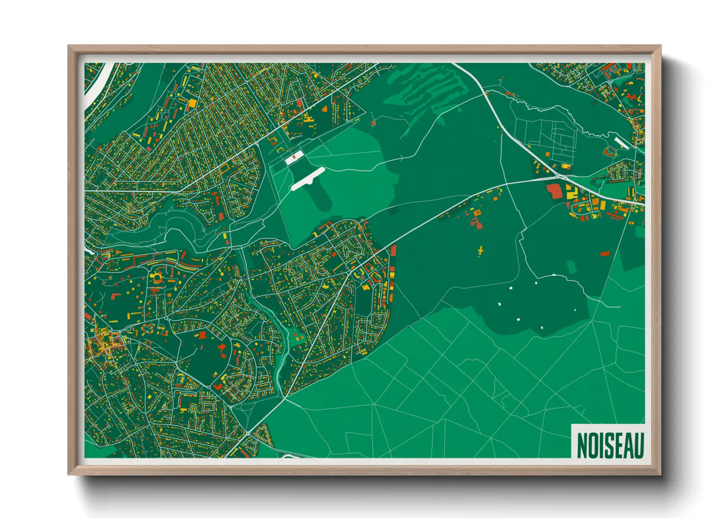 Une affiche de carte sur Noiseau