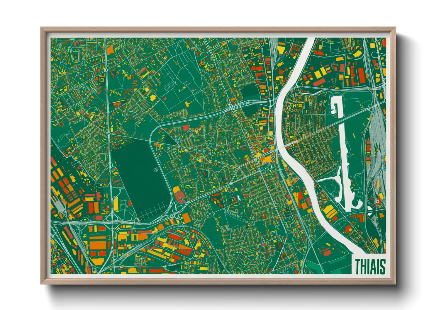 Une affiche de carte sur Thiais