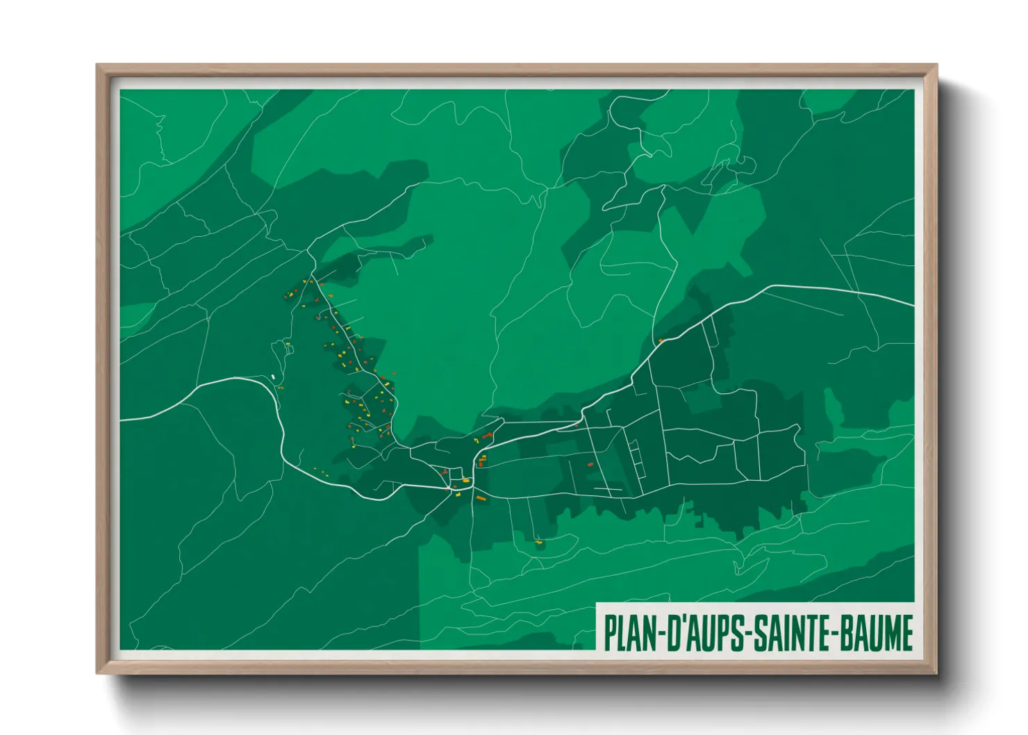 Une affiche de carte sur Plan-d'Aups-Sainte-Baume