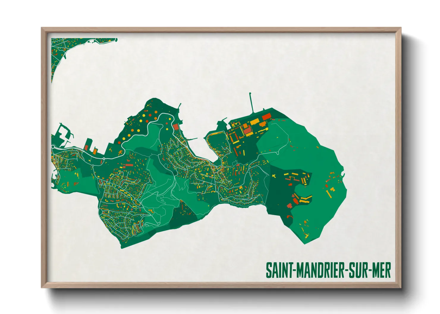 Une affiche de carte sur Saint-Mandrier-sur-Mer