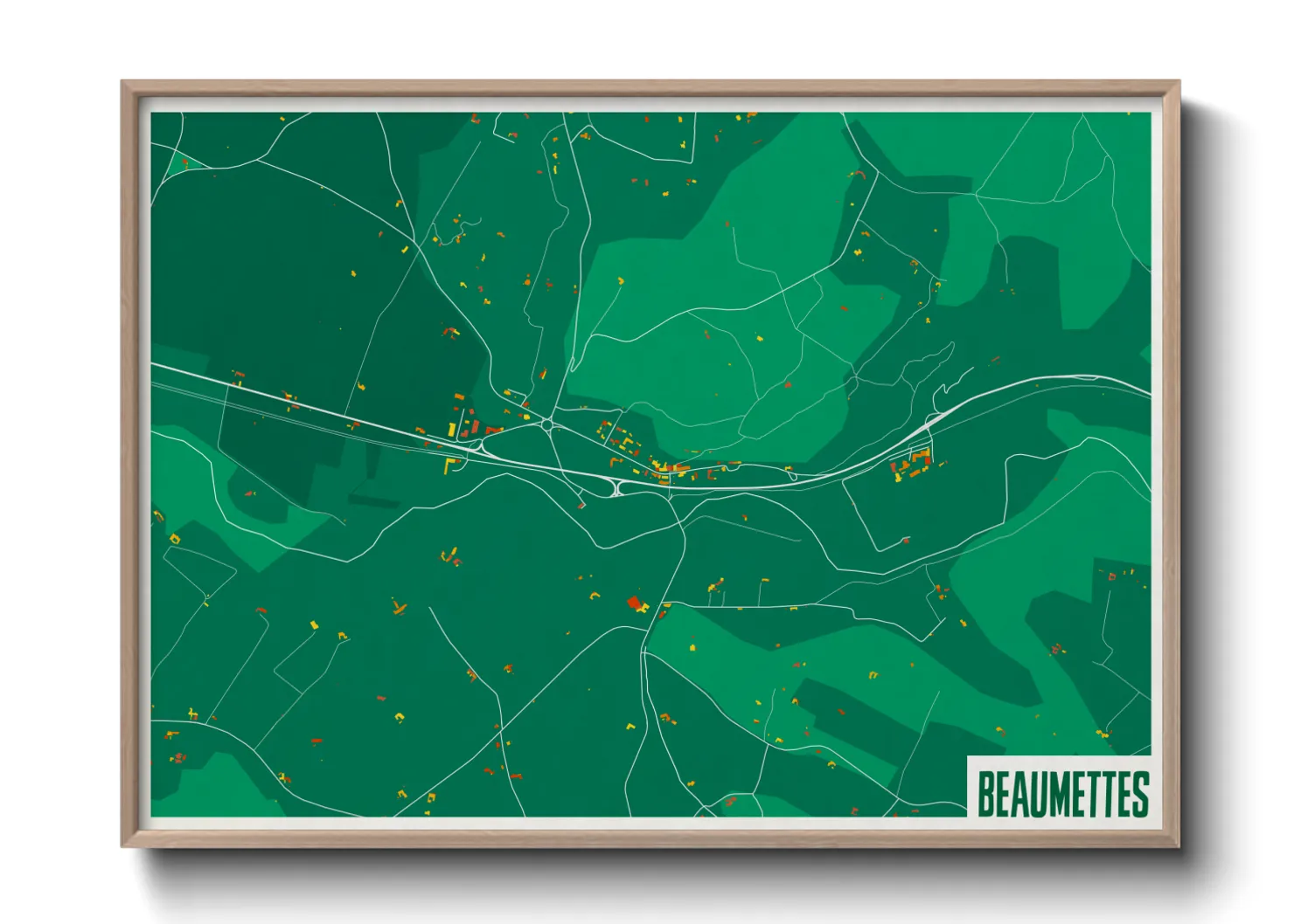Une affiche de carte sur Beaumettes