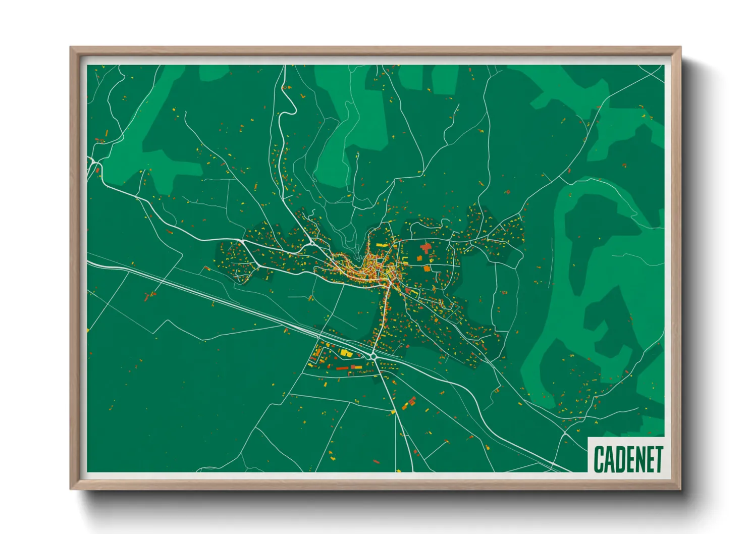 Une affiche de carte sur Cadenet