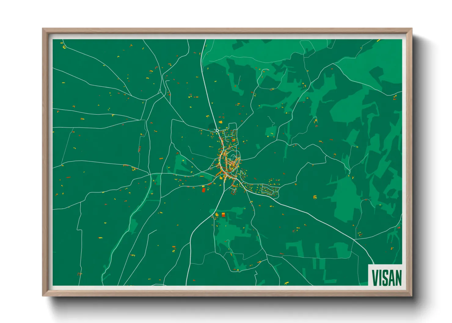 Une affiche de carte sur Visan