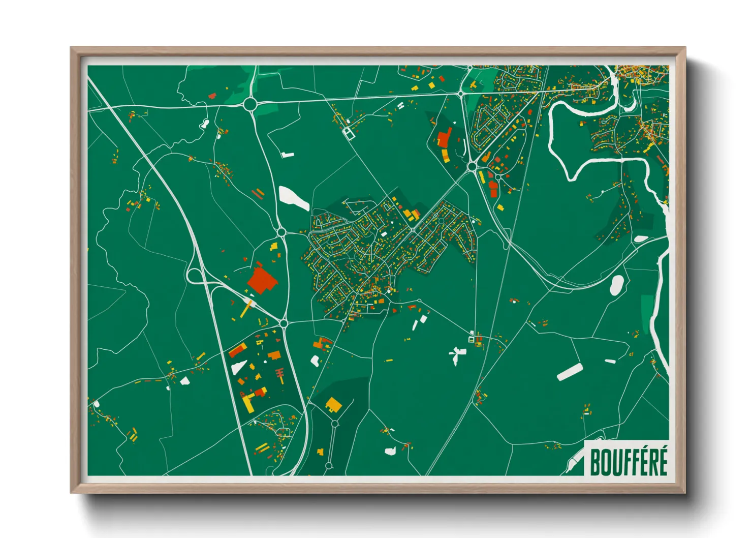 Une affiche de carte sur Boufféré
