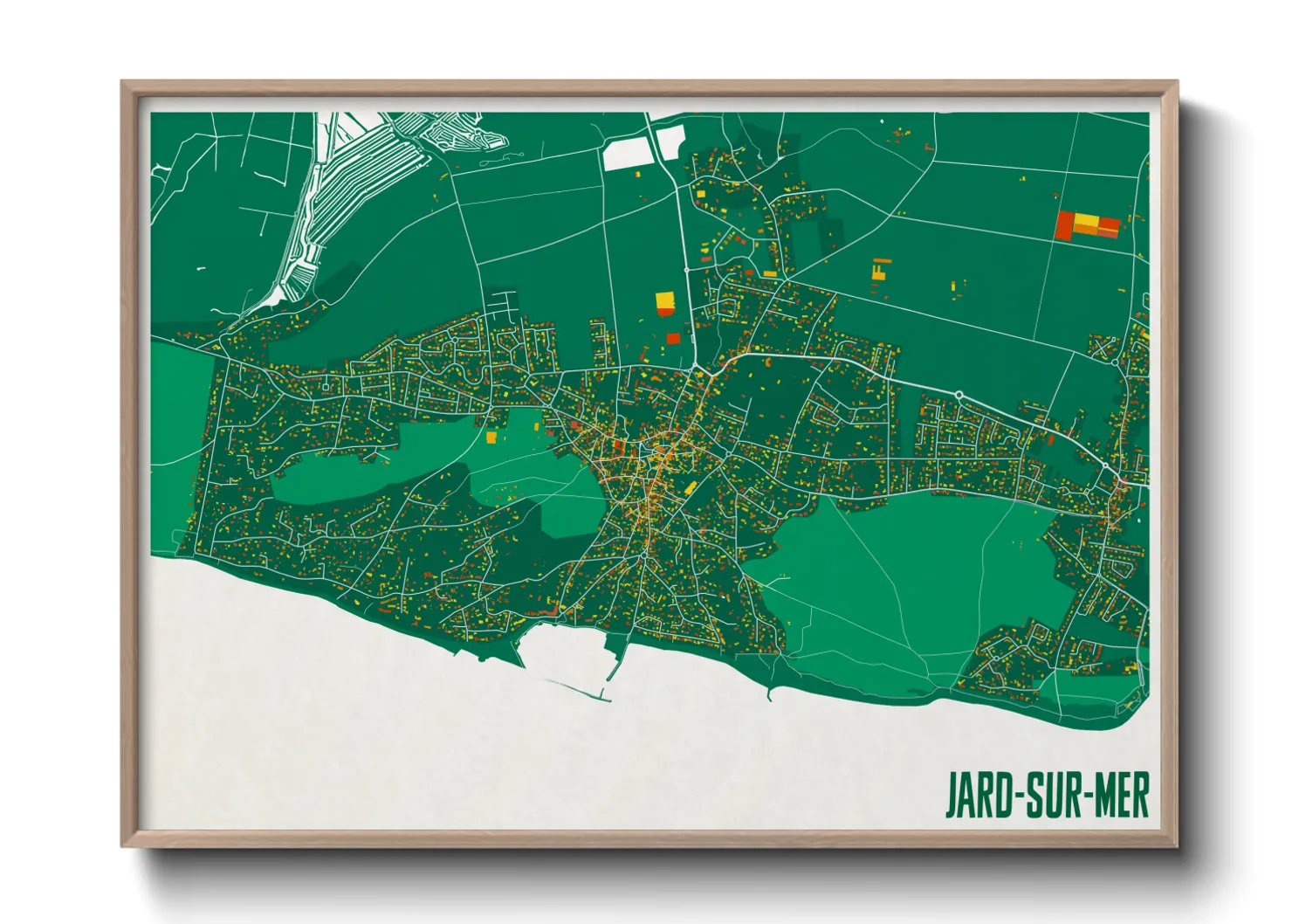 Une affiche de carte sur Jard-sur-Mer