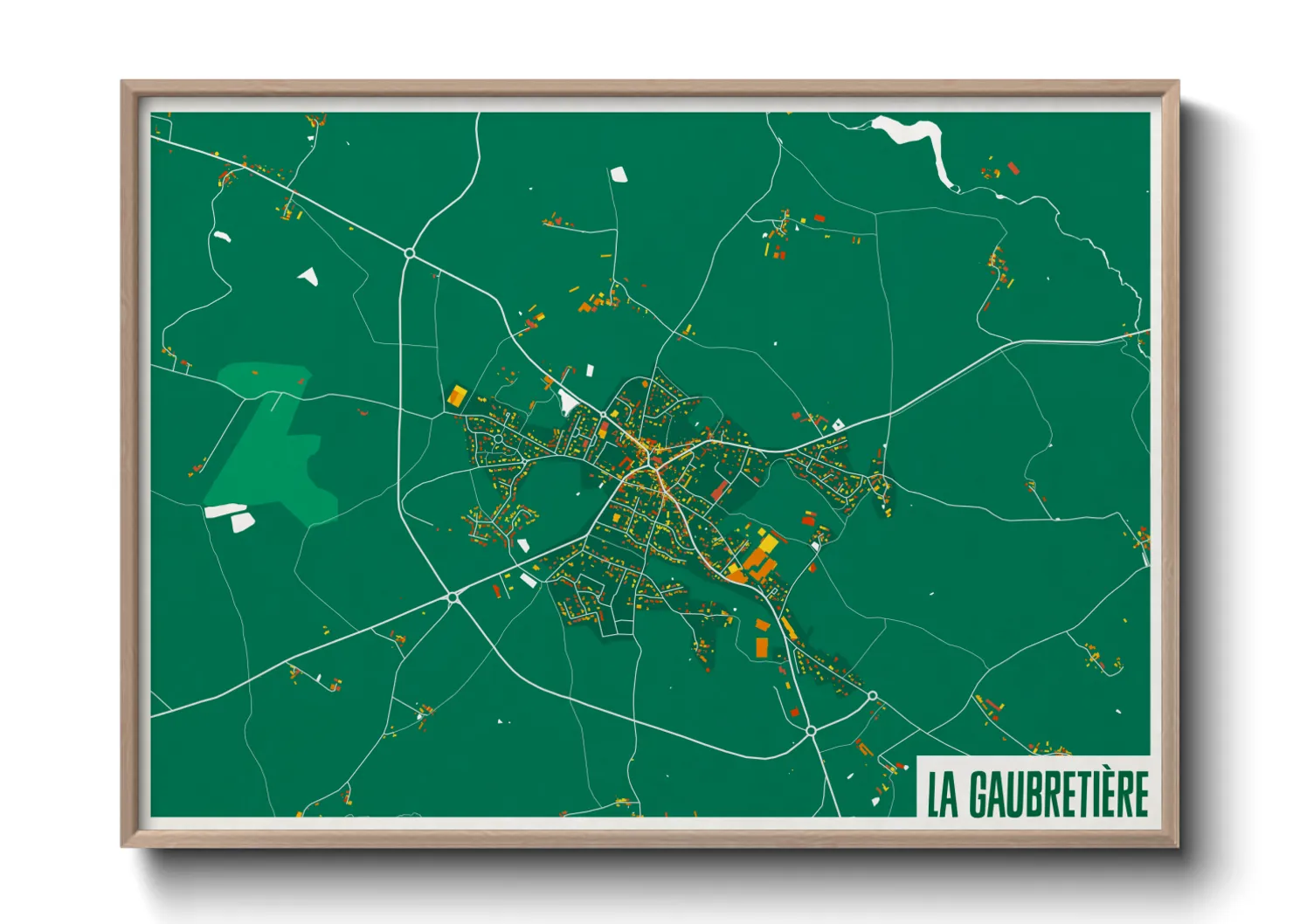 Une affiche de carte sur La Gaubretière