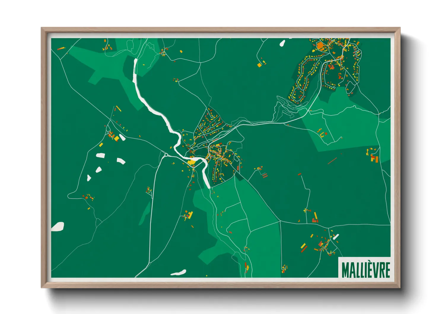 Une affiche de carte sur Mallièvre