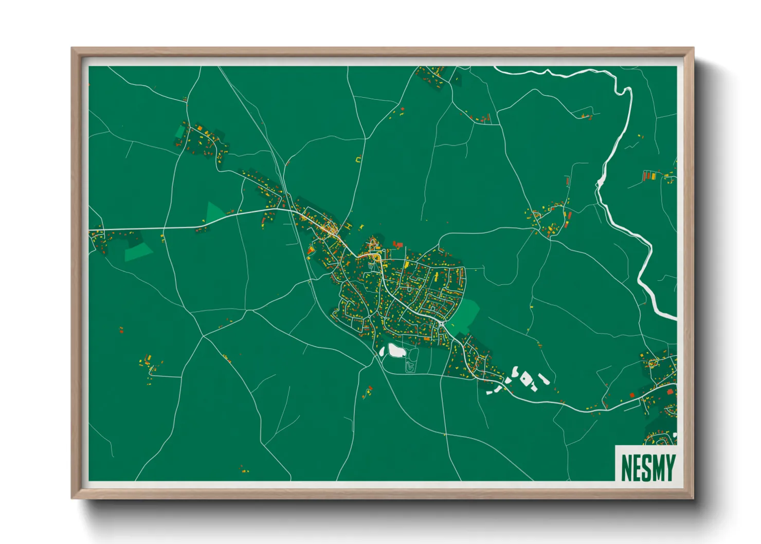 Une affiche de carte sur Nesmy