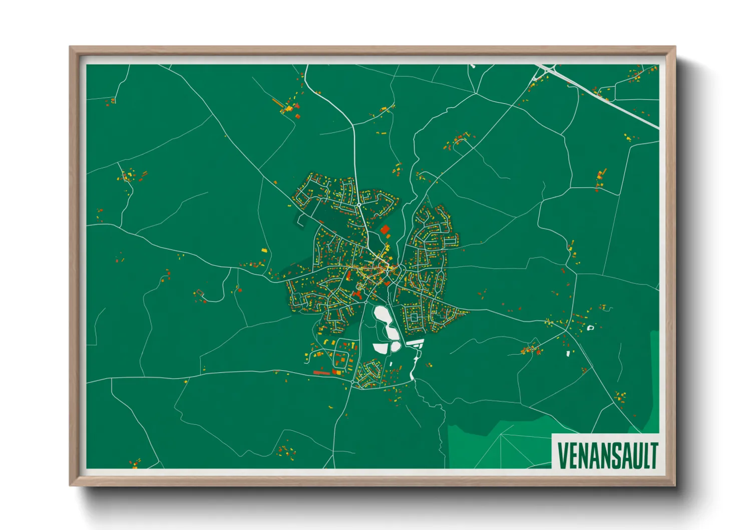 Une affiche de carte sur Venansault