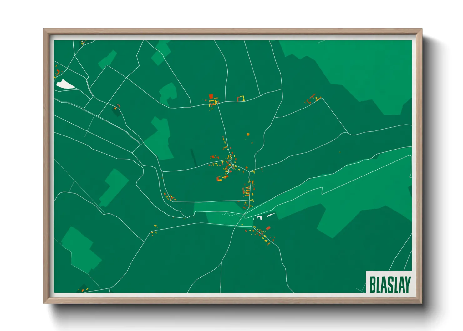 Une affiche de carte sur Blaslay