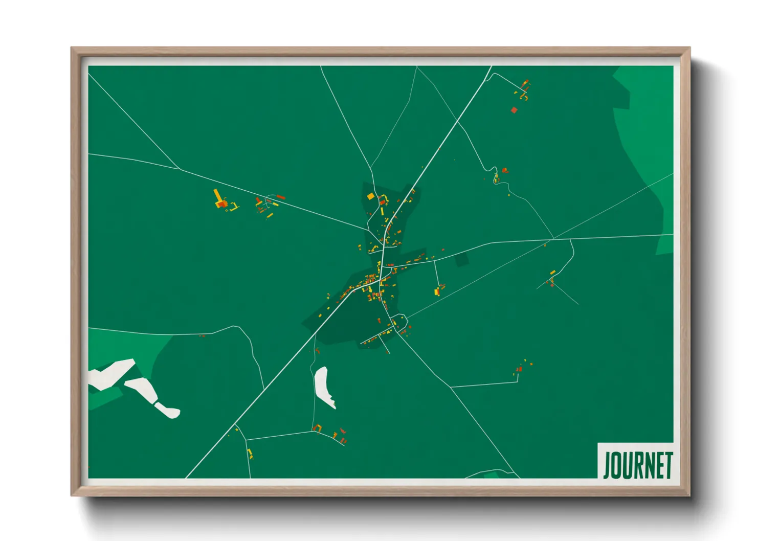 Une affiche de carte sur Journet