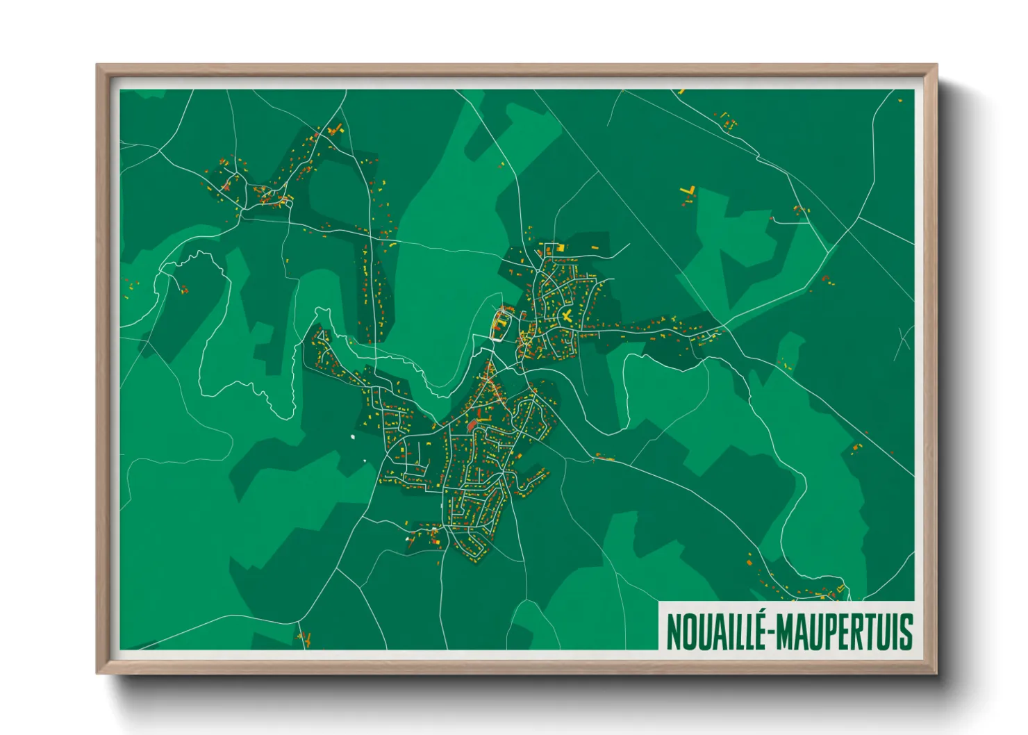 Une affiche de carte sur Nouaillé-Maupertuis