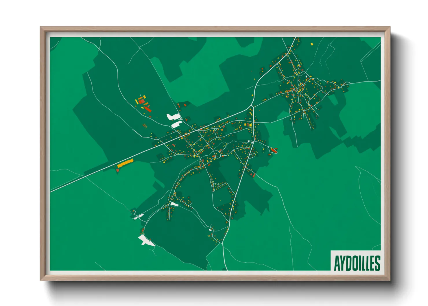 Une affiche de carte sur Aydoilles