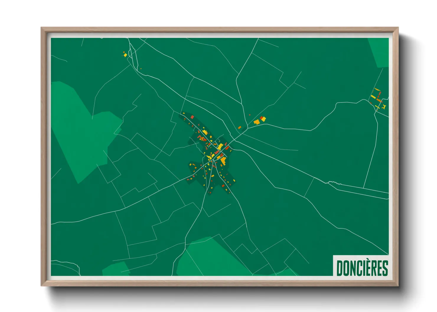 Une affiche de carte sur Doncières